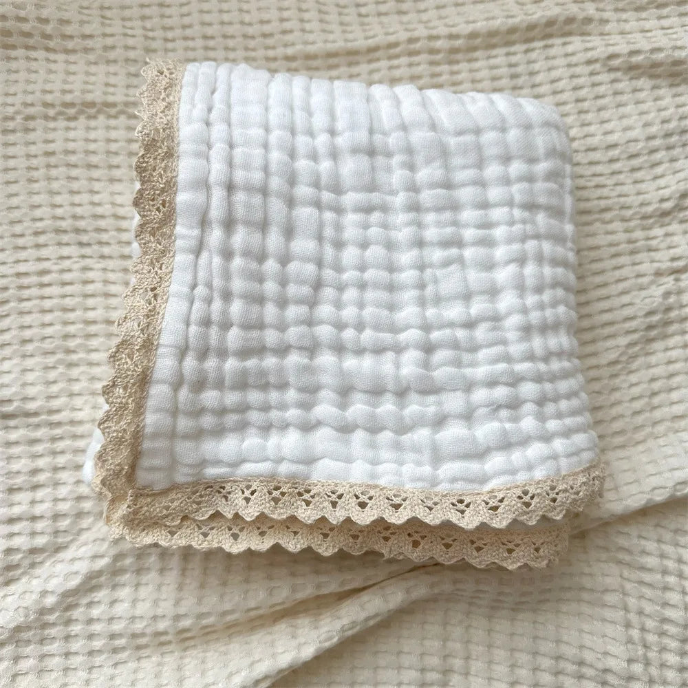 Baby Blanket Newborn 6 Layers Muslin Swaddle Wrap Soft Toddler Kids Bath Towel Infant Baby Crib Stroller Receiving Blankets