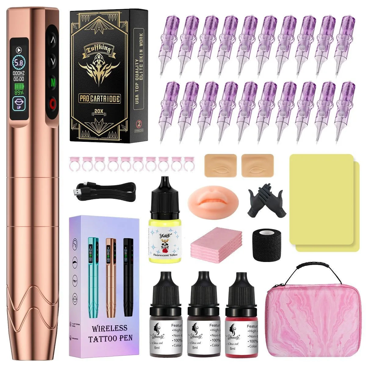 Ybeauty wireless battery embroidery machine set, integrated contact lens and eyebrow tattooing machine, cross-border source