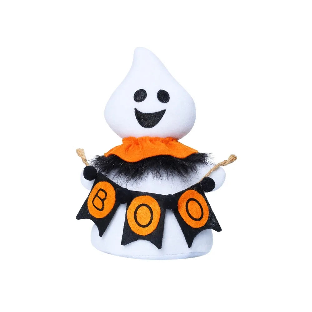 Holiday Decor Funny Halloween Ghost Doll Handicraft Soft Scary Ghost Doll Cartoon Scary Ghost Figurines Haunted House