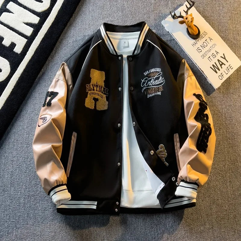 Baseball Jacket Men Fashion Baseball Jersey Casual Long Sleeve Jacket Coats Fashion Loose Male Coat Hooded Baseball Jersey New