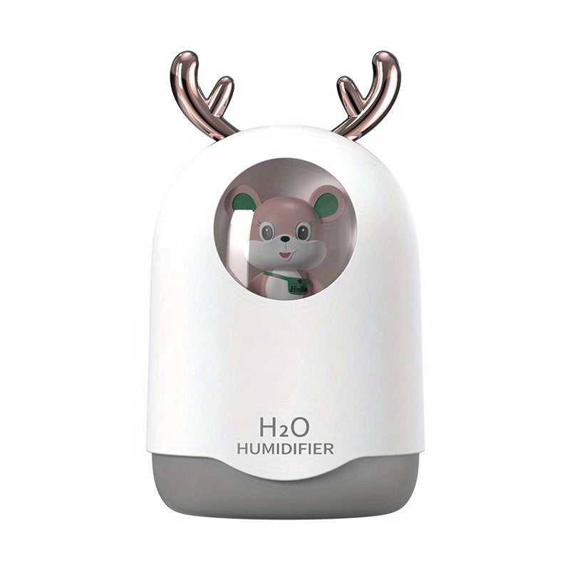 USB-Powered 10.14oz Humidifier with Colorful LED Night Light & Aroma Diffuser - Essential Oil Mist Maker