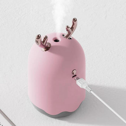 USB-Powered 10.14oz Humidifier with Colorful LED Night Light & Aroma Diffuser - Essential Oil Mist Maker