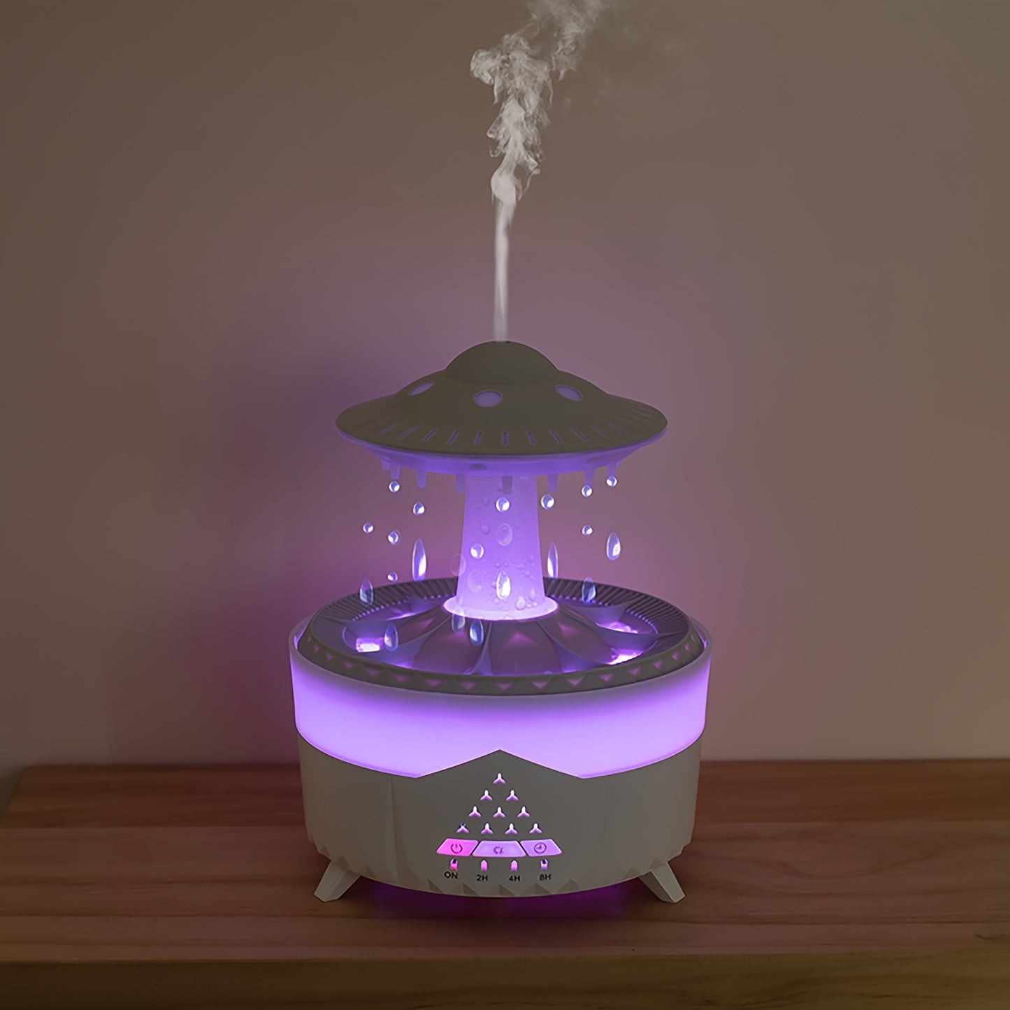 Large Capacity Volcanic Spray Atomizer - Intelligent Simulation Water Drop Humidifier and Flame Aroma Diffuser for Home - Advanced Mist Technology, Whisper Quiet, Easy to Clean, and Automatic Shut-Off