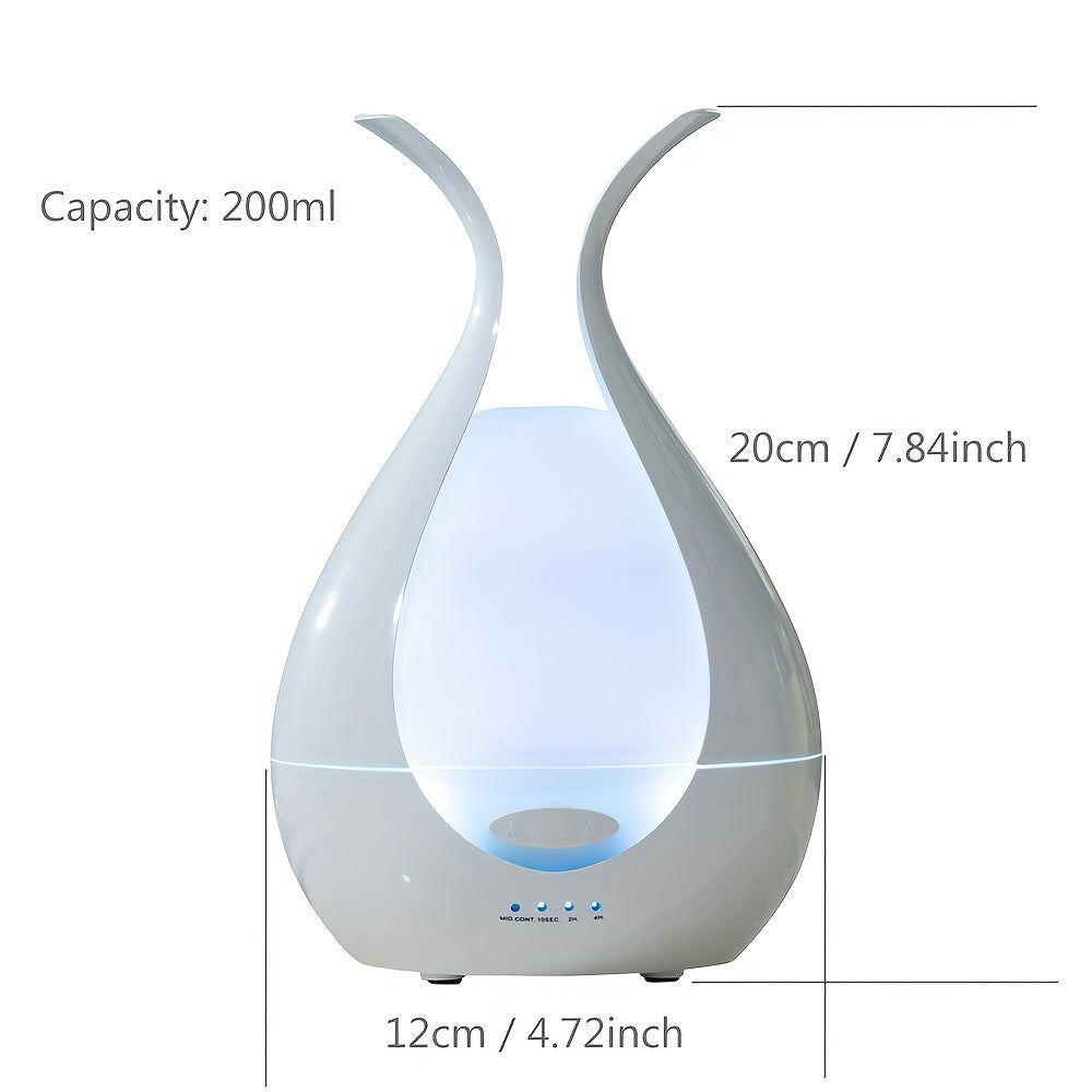200ml capacity bedroom essential oils aroma diffuser with 7 colors led lights