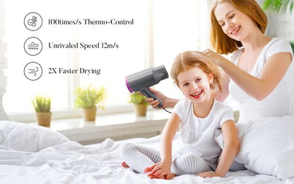 SEJOY Ionic Hair Dryers LED Display Anion Technology Portable Lightweight Blow Dryer Airflow Salon