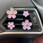 4pcs Set Cute Daisy Alloy Car Vent Clips with Scented Pads - Fresh Aroma Diffuser & Exhaust Decor Accessories