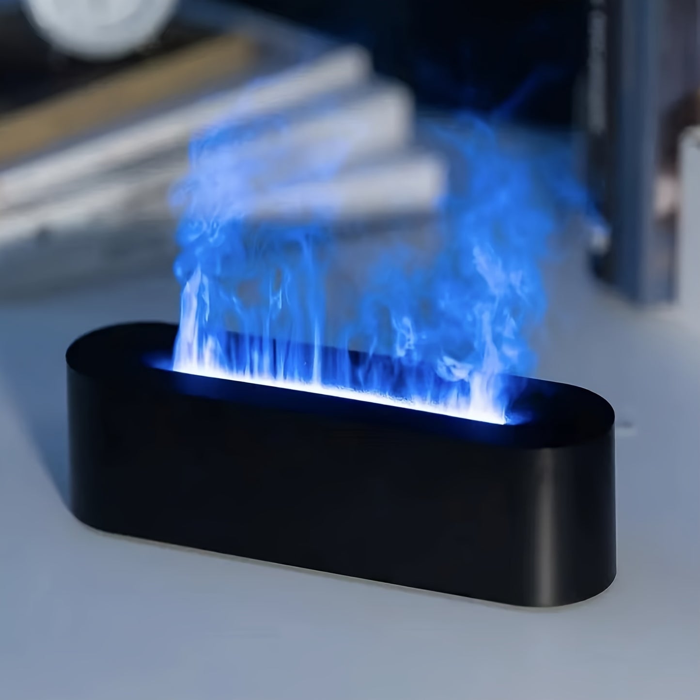 Simulated Flame Aroma Diffuser With Colorful Atmosphere Light, 150ml Tank Capacity, USB Powered, 3D Fire Effect Humidifier For Home, Bedroom, Office, Push Button Control, 10-20m2 Coverage, 3 Speed Timing Settings, Atomization