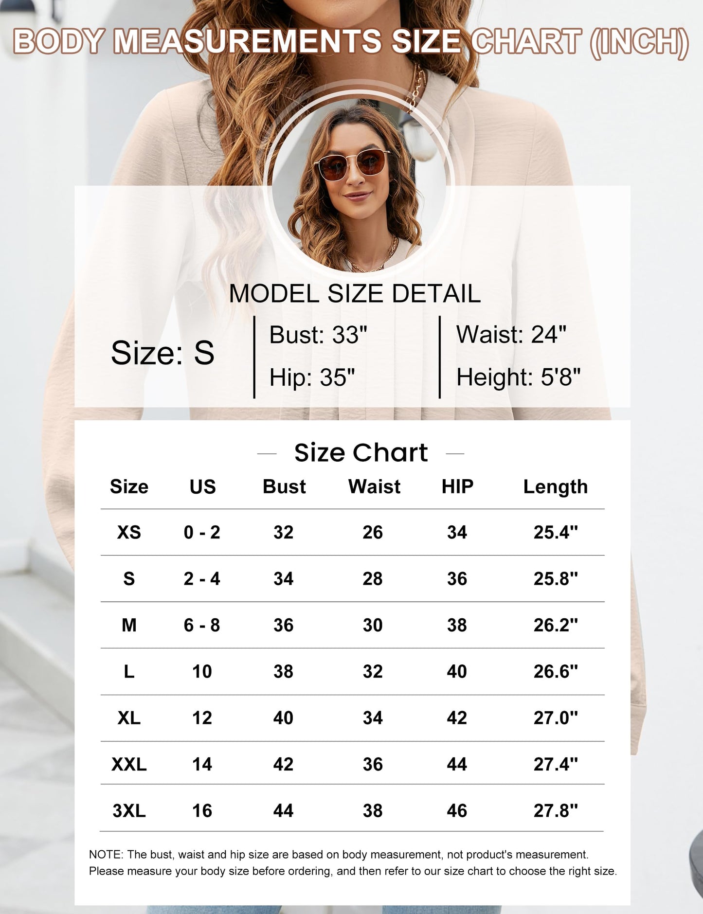 Blooming Jelly Women's Dressy Casual Blouses Business Work Chiffon Tops Trendy Long Sleeve V Neck Pleated Shirts 2024 Fall Outfits (Apricot, Large)