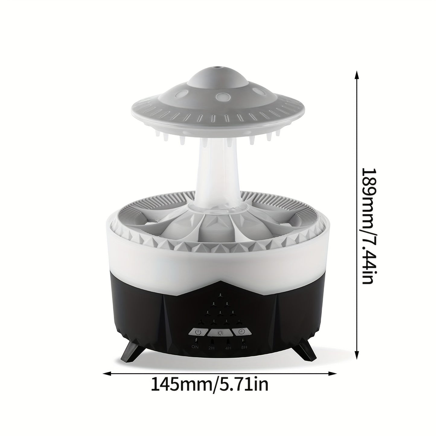 Large Capacity Volcanic Spray Atomizer - Intelligent Simulation Water Drop Humidifier and Flame Aroma Diffuser for Home - Advanced Mist Technology, Whisper Quiet, Easy to Clean, and Automatic Shut-Off