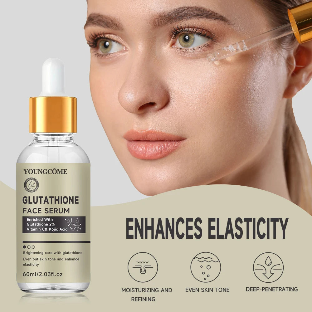 Glutathione Serum for Face for Brightening Skin, Dark Spot Corrector Sensitive Skin Cell Regenerating Lifting Skincare 40ml/60ml