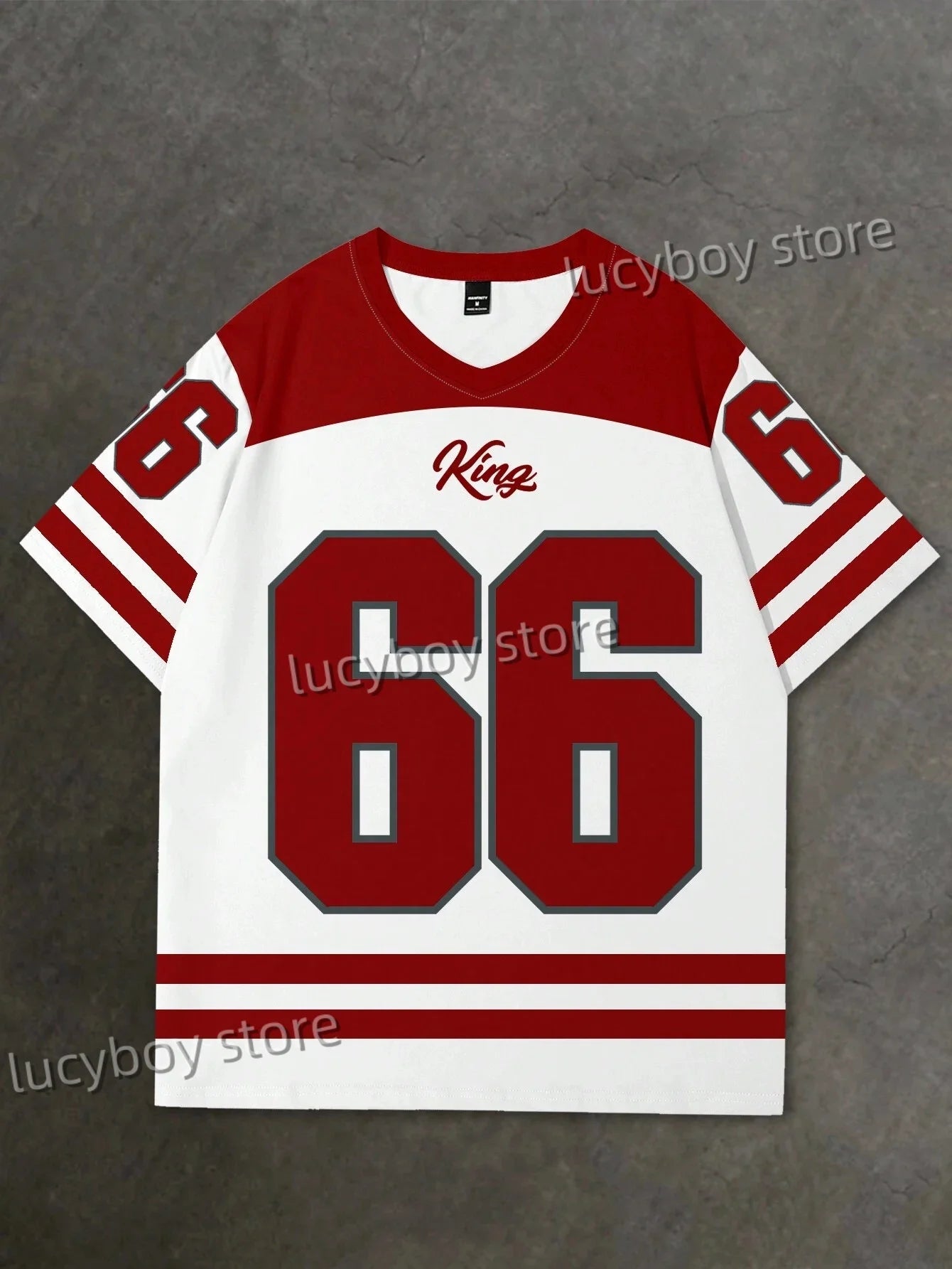 Men's 3D Numbers Printed Short Sleeve T Shirt Man V Neck Sportwear Brooklyn Racing Football Tee Vintage Casual Tops Men Clothes