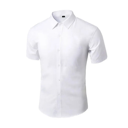Men's Formal Shirt Long Sleeve Non-Iron Business Slim Fit Korean Work Men White Casual Dress Suit Shirt 2026 Autumn S-5XL