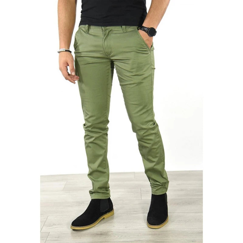 Autumn 2026 New Casual Pants Men 6 Colors Classic Style Fashion Business Slim Fit Straight Trousers Solid Daily Male Clothes Hot