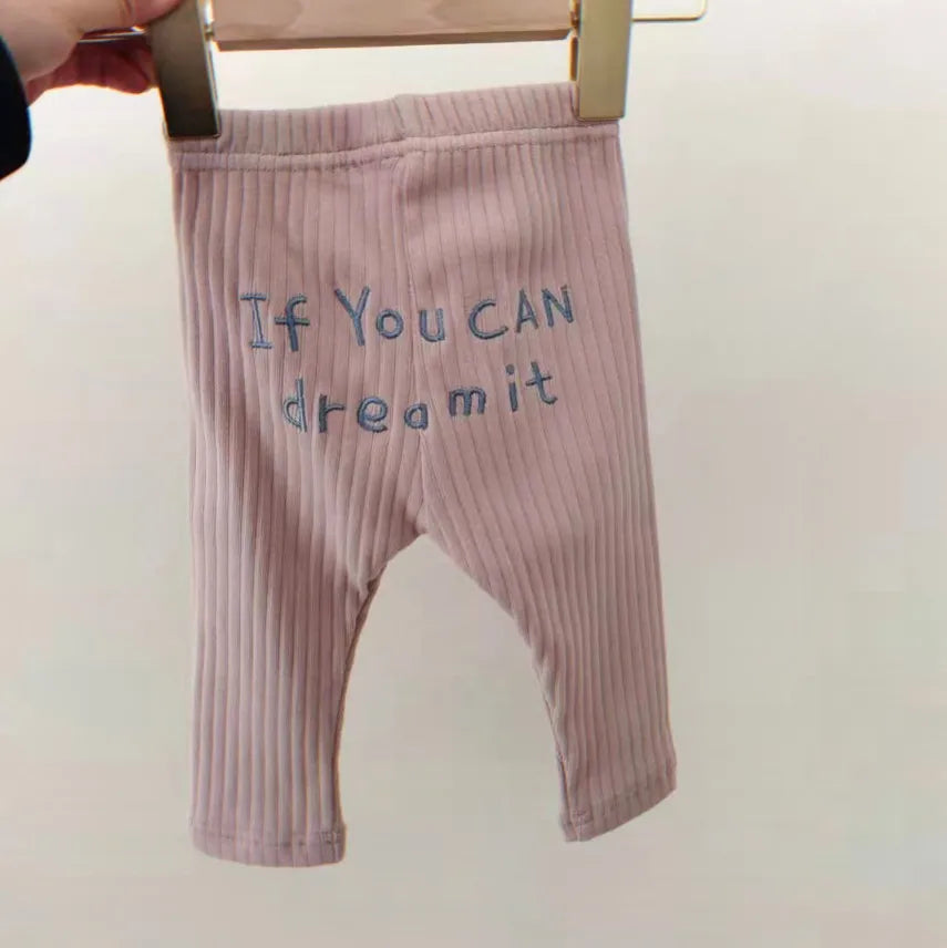 Baby Leggings Children Pants Baby Letter Print Embroidery Bottoms Toddler Girl Leggings Boy Clothes For Kids 2025 Spring New