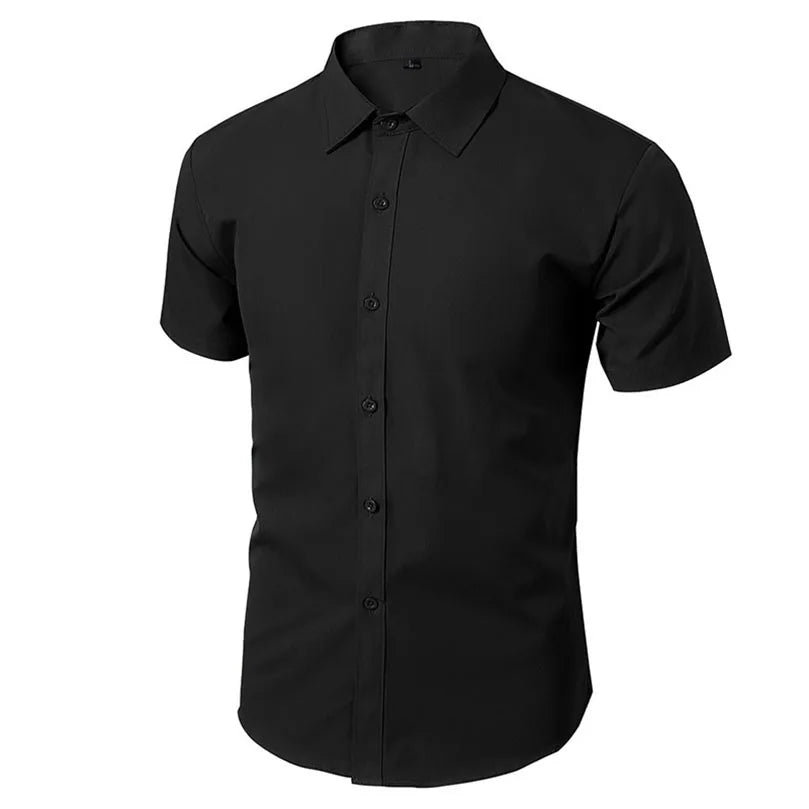 Men's Formal Shirt Long Sleeve Non-Iron Business Slim Fit Korean Work Men White Casual Dress Suit Shirt 2026 Autumn S-5XL