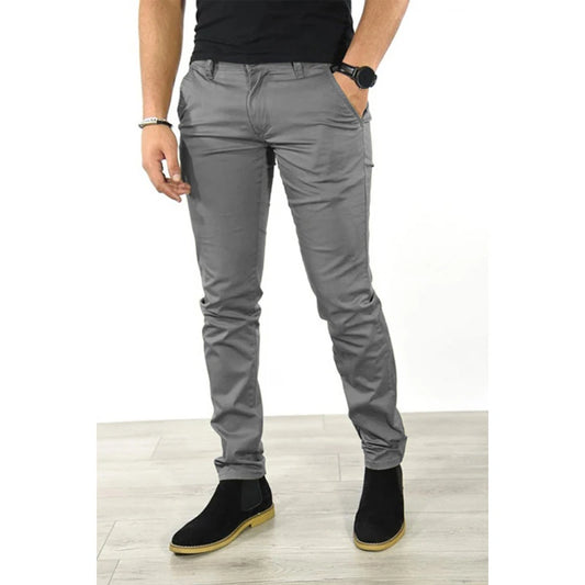 Autumn 2026 New Casual Pants Men 6 Colors Classic Style Fashion Business Slim Fit Straight Trousers Solid Daily Male Clothes Hot