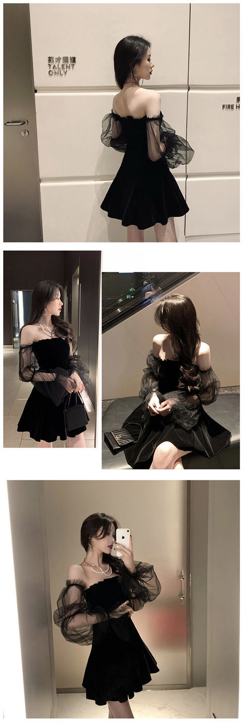 New 2026 Black Retro Dress Women Lace Chiffon Mini Dress Female High Street Sexy Korean Fashion Dress Women Club Dress