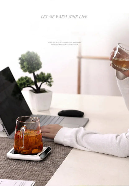 5V Cup Smart  USB Heated Mug Coaster Cup Heater Taza Calienta Agua Thermostatic Cup Mat Pad Oficina Hot Milk Coffee Warmer Pad