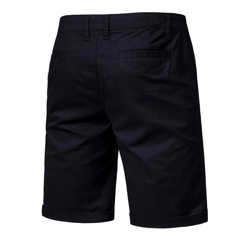 2026 Men Shorts Summer Cotton Middle Waist Male  Casual Business Men Shorts Printed Beach Stretch Chino Classic Fit Short Homme
