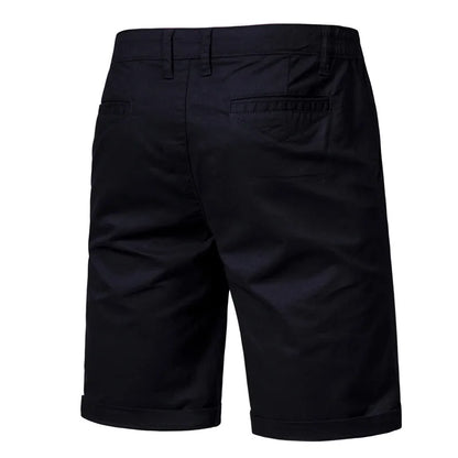 2026 Men Shorts Summer Cotton Middle Waist Male  Casual Business Men Shorts Printed Beach Stretch Chino Classic Fit Short Homme