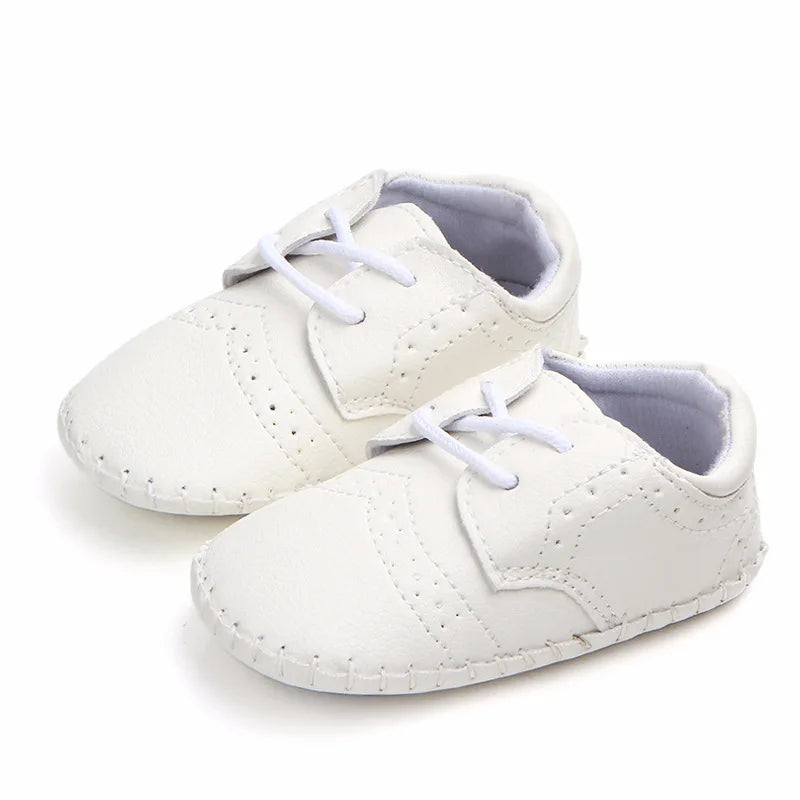 New Baby Shoes Retro Leather Boy Girl Shoes Toddler Rubber Sole Anti-slip First Walkers Newborn Infant Baby Crib Shoes