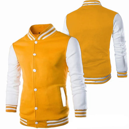 Hoodies Men Baseball Jacket Men Fashion Design Wine Red Men's Slim Fit College Varsity Jacket Men Harajuku Boy Sweatshirt