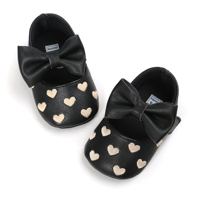 Meckior Baby Shoes Newborn Infant Boy Girl First Walker PU Sofe Sole Princess Bowknot Fringe Toddler Baby Crib Shoes Casual