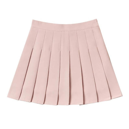 2025 Spring Summer Korean Skirt Shorts Women High Waist Sexy Mini Skirt School Short Pleated Kawaii Japanese Pink Skirt Female
