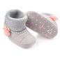 Cute Autumn Winter Children Baby born Warm Flower Boots Baby First Walk Shoes