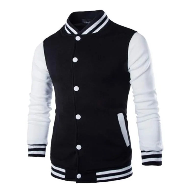 Hoodies Men Baseball Jacket Men Fashion Design Wine Red Men's Slim Fit College Varsity Jacket Men Harajuku Boy Sweatshirt