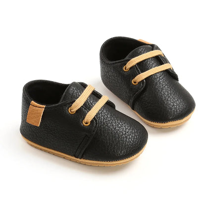 Meckior Baby Shoes Retro Leather Boy Girl Shoes Multicolor Toddler Rubber Sole Anti-slip First Walkers Infant Newborn shoes