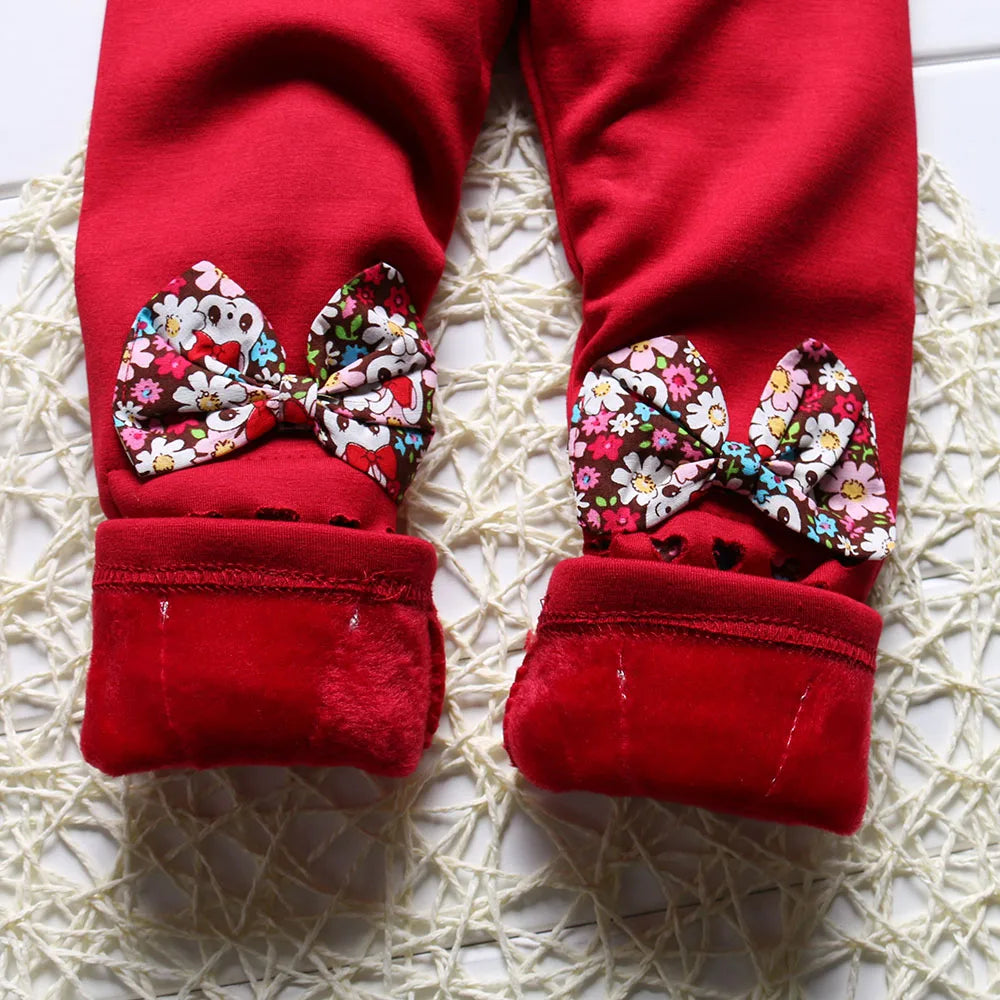 Sale Baby Girls Winter Leggings Children Plus Velvet Pants Thicken Warm Long Trousers for Kids Skinny Pencil Pants 0-3 Year