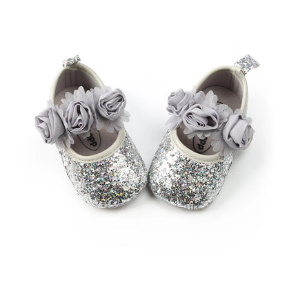 Newborn Baby Shoes Baby Boy Girl Shoes Girl Classic Bowknot Rubber Sole Anti-slip PU Dress Shoes First Walker Toddler Crib Shoes