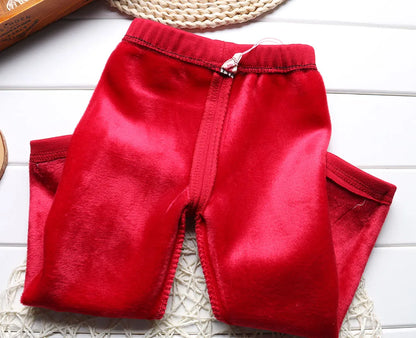 Sale Baby Girls Winter Leggings Children Plus Velvet Pants Thicken Warm Long Trousers for Kids Skinny Pencil Pants 0-3 Year