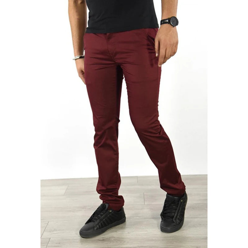 Autumn 2026 New Casual Pants Men 6 Colors Classic Style Fashion Business Slim Fit Straight Trousers Solid Daily Male Clothes Hot