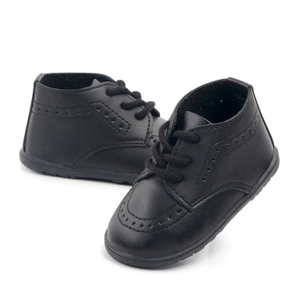New Baby Shoes Retro Leather Boy Girl Shoes Toddler Rubber Sole Anti-slip First Walkers Newborn Infant Baby Crib Shoes