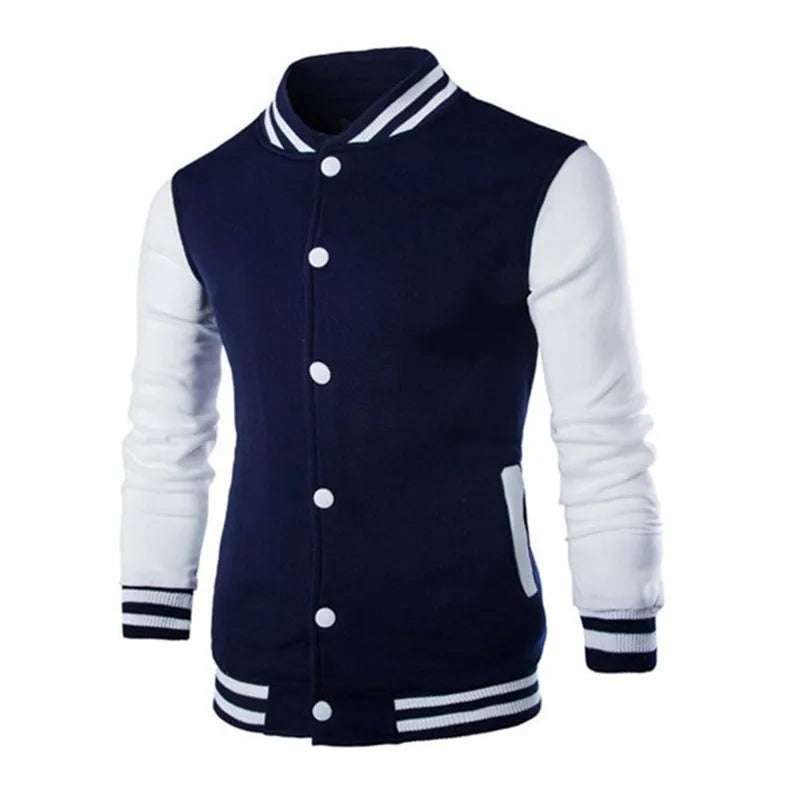 Hoodies Men Baseball Jacket Men Fashion Design Wine Red Men's Slim Fit College Varsity Jacket Men Harajuku Boy Sweatshirt