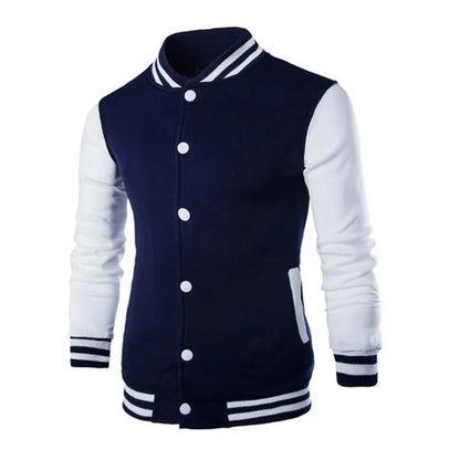 Hoodies Men Baseball Jacket Men Fashion Design Wine Red Men's Slim Fit College Varsity Jacket Men Harajuku Boy Sweatshirt