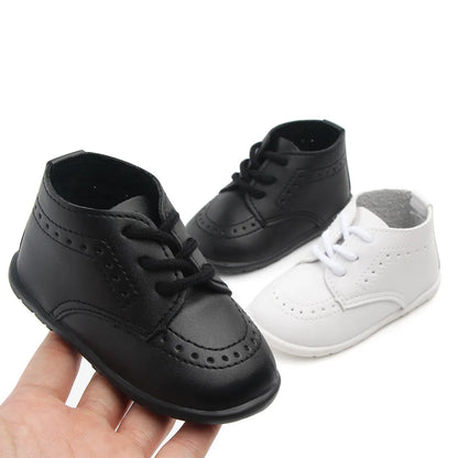 New Baby Shoes Retro Leather Boy Girl Shoes Toddler Rubber Sole Anti-slip First Walkers Newborn Infant Baby Crib Shoes
