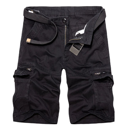 Men's Military Cargo Shorts Summer army green Cotton Shorts men Loose Multi-Pocket Shorts Homme Casual Bermuda Trousers 40