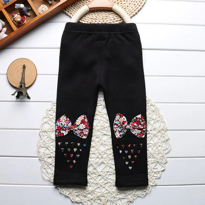 Sale Baby Girls Winter Leggings Children Plus Velvet Pants Thicken Warm Long Trousers for Kids Skinny Pencil Pants 0-3 Year