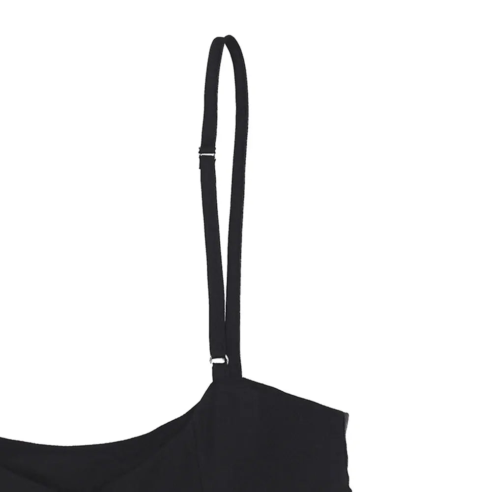 Plus Size 2XL Mini Skirt Women Black High Waist Solid Stretch Skirts Women's Preppy Flared Skater Swing Short Suspender Skirts