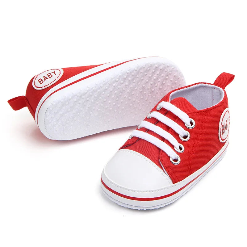 Baby Girls Baby Boys Canvas Shoes Spring Autumn Cute Newborn Infant Toddler Crib Sneakers Soft Sole Floor First Walkers TS111