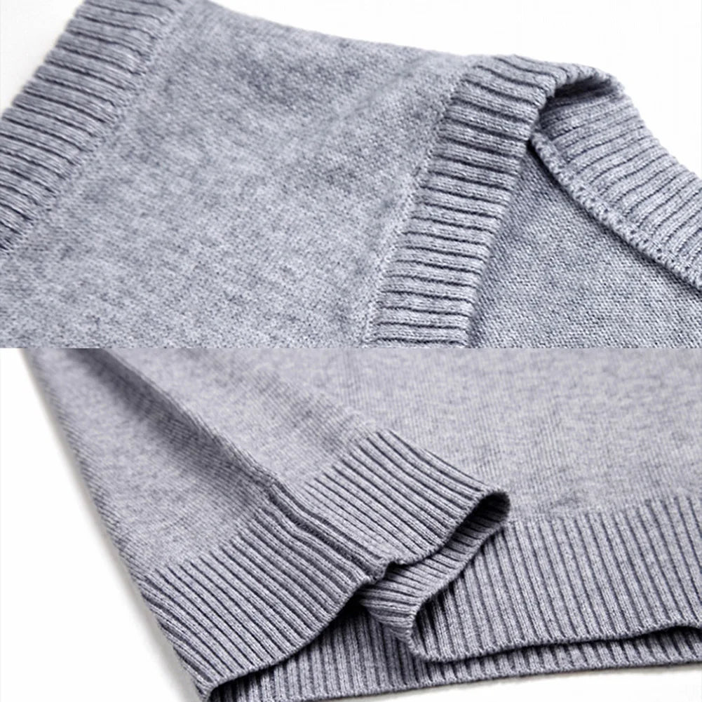 HOT SALES! Men Casual Winter Solid Color V Neck Sleeveless Knitted Woolen Plus Size Vest Knitted Woolen Vest Men Suit Vest
