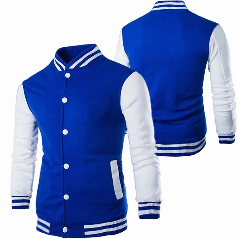 Hoodies Men Baseball Jacket Men Fashion Design Wine Red Men's Slim Fit College Varsity Jacket Men Harajuku Boy Sweatshirt