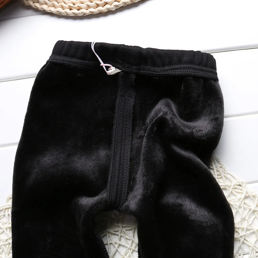 Sale Baby Girls Winter Leggings Children Plus Velvet Pants Thicken Warm Long Trousers for Kids Skinny Pencil Pants 0-3 Year