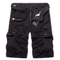 Men's Military Cargo Shorts Summer army green Cotton Shorts men Loose Multi-Pocket Shorts Homme Casual Bermuda Trousers 40
