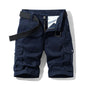 2026 Summer Men's Baggy Multi Pocket Military Cargo Shorts Male Cotton Khaki Men's Tactical Shorts Short Pants 30-38 No Belt