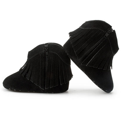 KIDSUN Baby Booties Girl Boy Pre walker Solid Infant Toddler First Walkers Soft Sole Anti-slip Boots Newborn Moccasin