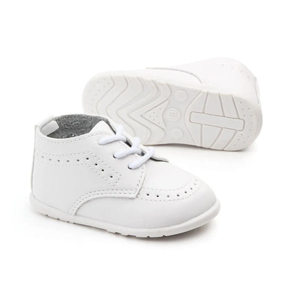 New Baby Shoes Retro Leather Boy Girl Shoes Toddler Rubber Sole Anti-slip First Walkers Newborn Infant Baby Crib Shoes